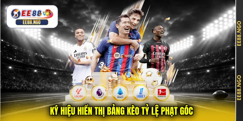 Ký hiệu hiển thị bảng kèo tỷ lệ phạt góc